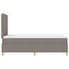 vidaXL Lit &agrave; ressorts avec matelas Taupe 120 x 190 cm tissu
