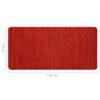 vidaXL Tapis de lit Shaggy Poils longs 3 pcs Rouge