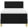 vidaXL Lit &agrave; ressorts avec matelas Noir 100 x 200 cm tissu