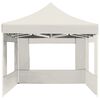 vidaXL Tente de r&eacute;ception pliable avec parois Aluminium 4,5x3 m Cr&egrave;me