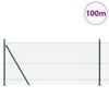 vidaXL Poteau de cl&ocirc;ture. Vert 100 x 0,8 m (treillis de 12 x 12 mm)