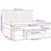 vidaXL Sommier &agrave; lattes de lit avec matelas Bleu 200x200 cm Tissu