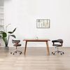 vidaXL Chaise pivotante &agrave; manger Gris Bois courb&eacute; et tissu