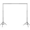 vidaXL Kit de studio photo et 3 toiles de fond réglables Coton 3x5 m