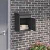 vidaXL Bo&icirc;te de d&eacute;p&ocirc;t de colis avec porte Noir 47,5 x 38 x 59 cm Acier