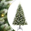 vidaXL Sapin de No&euml;l artificiel &agrave; charni&egrave;re avec neige en flocons