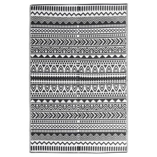 vidaXL Tapis d'ext&eacute;rieur ARAKIL Noir 140x200 cm PP