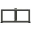 vidaXL Pieds de table basse en T, 2 pi&egrave;ces, anthracite, 60 x 25 x (30-31) cm, acier
