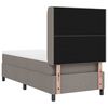 vidaXL Lit &agrave; ressorts avec matelas Taupe 100 x 200 cm tissu