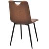 vidaXL Chaises &agrave; manger lot de 4 marron clair similicuir