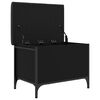 vidaXL Banc de rangement noir 62x42x45 cm bois d'ing&eacute;nierie