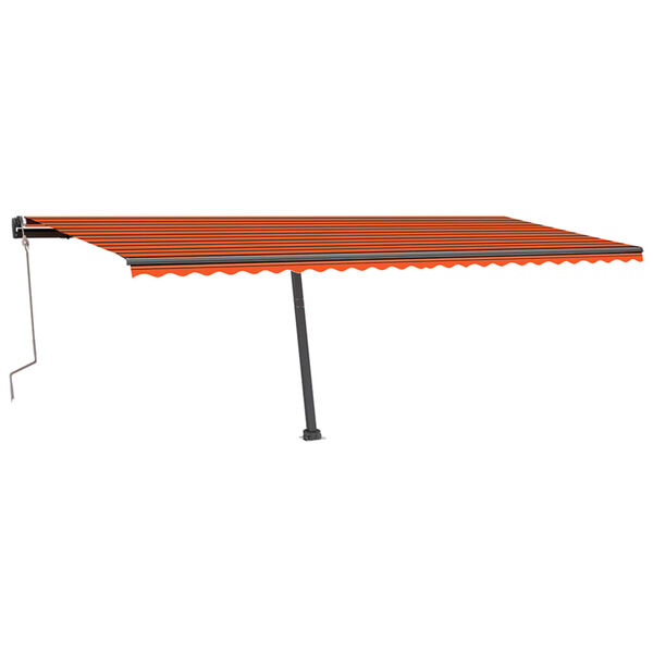 vidaXL Auvent manuel r&eacute;tractable sur pied 600x350 cm Orange/marron