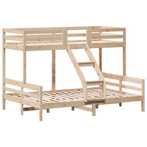 vidaXL Lit superpos&eacute; sans matelas 90x200/140x200 cm bois massif