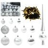 vidaXL Sapin de No&euml;l artificiel avec 150 LED Blanc 150 cm PVC et Acier
