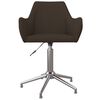 vidaXL Chaises pivotantes &agrave; manger lot de 4 marron fonc&eacute; tissu
