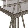 vidaXL Table de bar d&rsquo;ext&eacute;rieur gris 70x70x110 cm poly rotin