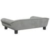vidaXL Lit pour chien gris clair 70x48x22 cm velours
