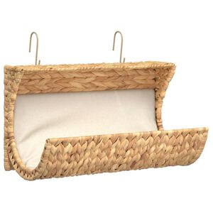 vidaXL Lit pour chats avec coussin Jacinthe d'eau 37 x 20 x 20 cm