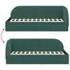 vidaXL Cadre de lit d'angle avec t&ecirc;te de lit Vert fonc&eacute; 90 cm x 190 cm