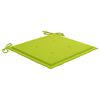 vidaXL Chaises de jardin lot de 2 avec coussins vert vif Teck massif
