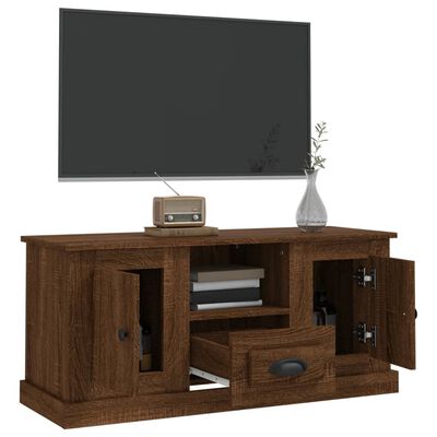 vidaXL Meuble TV chêne marron 100x35,5x45 cm bois d'ingénierie