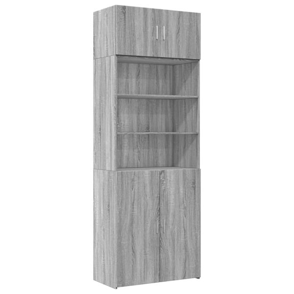 vidaXL Armoire de rangement sonoma gris 80x42,5x225 cm