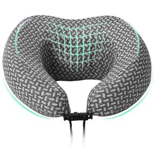 vidaXL Oreiller avec oreiller R&eacute;glable Gris 30 x 28 x 14 cm Polyester
