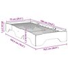 vidaXL Cadre de lit sans matelas empilable blanc 75x190 cm bois massif