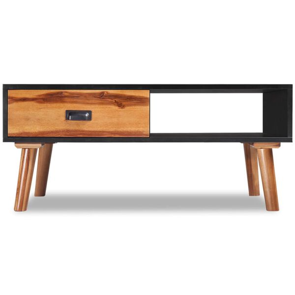 vidaXL Table basse Bois d'acacia massif 90x50x40 cm