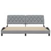 vidaXL Cadre de lit sans matelas gris clair 200x200 cm tissu