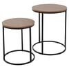 H&S Collection Ensemble de tables d'appoint dessus en bois 2 pcs