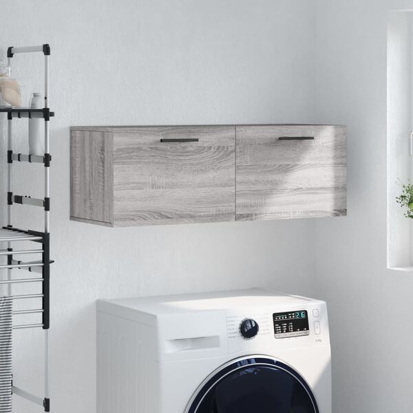 vidaXL Armoire murale sonoma gris 100x36,5x35 cm bois d'ing&eacute;nierie