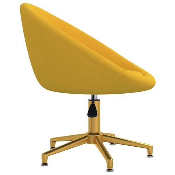 vidaXL Chaise &agrave; manger Jaune Velours