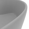 vidaXL Lavabo de luxe avec trop-plein Gris clair mat 36x13cm Céramique