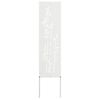 vidaXL &Eacute;cran de confidentialit&eacute; de jardin Floral Blanc 32 x 140 cm
