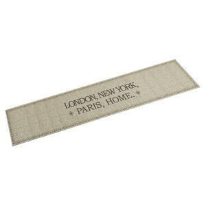 vidaXL Tapis de cuisine lavable imprim&eacute; Home capitales 60x300 cm
