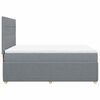 vidaXL Sommier &agrave; lattes de lit avec matelas Gris clair 140x200cm Tissu