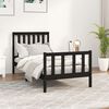 vidaXL Cadre de lit sans matelas noir 100x200 cm bois massif de pin