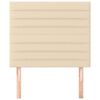 vidaXL T&ecirc;te de lit Cr&egrave;me 100x5x118/128 cm Tissu