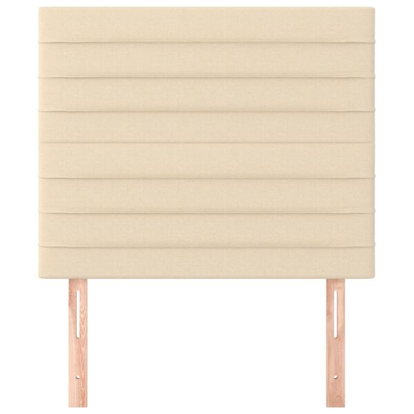 vidaXL T&ecirc;te de lit Cr&egrave;me 100x5x118/128 cm Tissu