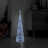 vidaXL C&ocirc;ne lumineux d&eacute;coratif pyramide LED Acrylique Blanc froid 90cm