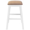 vidaXL Chaises de bar avec coussins 2 pcs blanc bois massif d'h&eacute;v&eacute;a