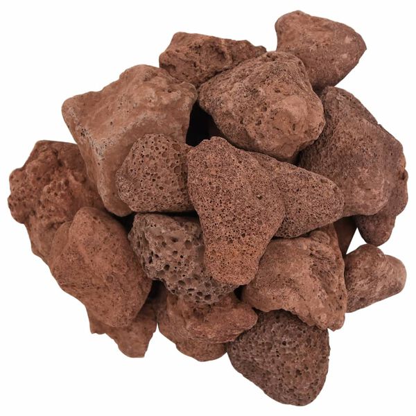 vidaXL Roches volcaniques 10 kg rouge 5-8 cm