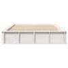 vidaXL Cadre de lit Blanc 135 x 190 cm Bois de pin massif