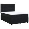 vidaXL Sommier &agrave; lattes de lit avec matelas Noir 140x200 cm Velours