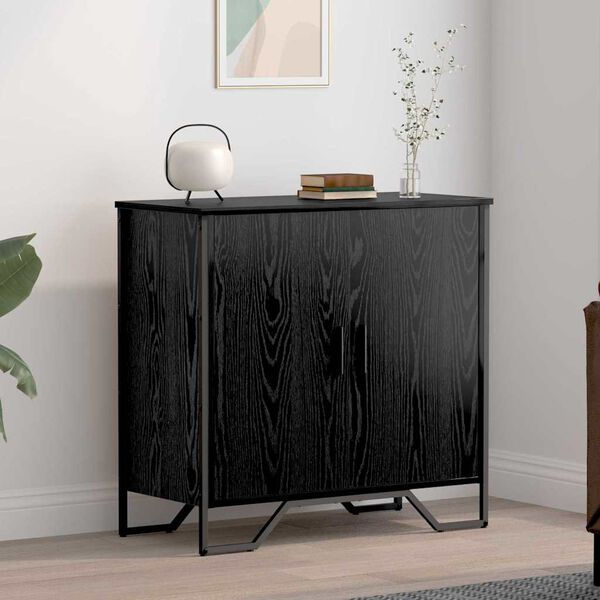 vidaXL Buffet Ch&ecirc;ne noir 78 x 35 x 74,5 cm