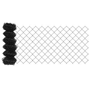 vidaXL Cl&ocirc;ture en treillis m&eacute;tallique 10 x 0,6 m Acier Gris