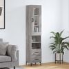 vidaXL Buffet haut Sonoma gris 34,5x34x180 cm Bois d'ing&eacute;nierie
