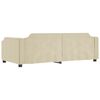vidaXL Lit de jour avec lit gigogne cr&egrave;me 100x200 cm tissu