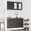 vidaXL Ensemble de 4 meubles de cuisine "Lucca" en bois d'ing&eacute;nierie noir